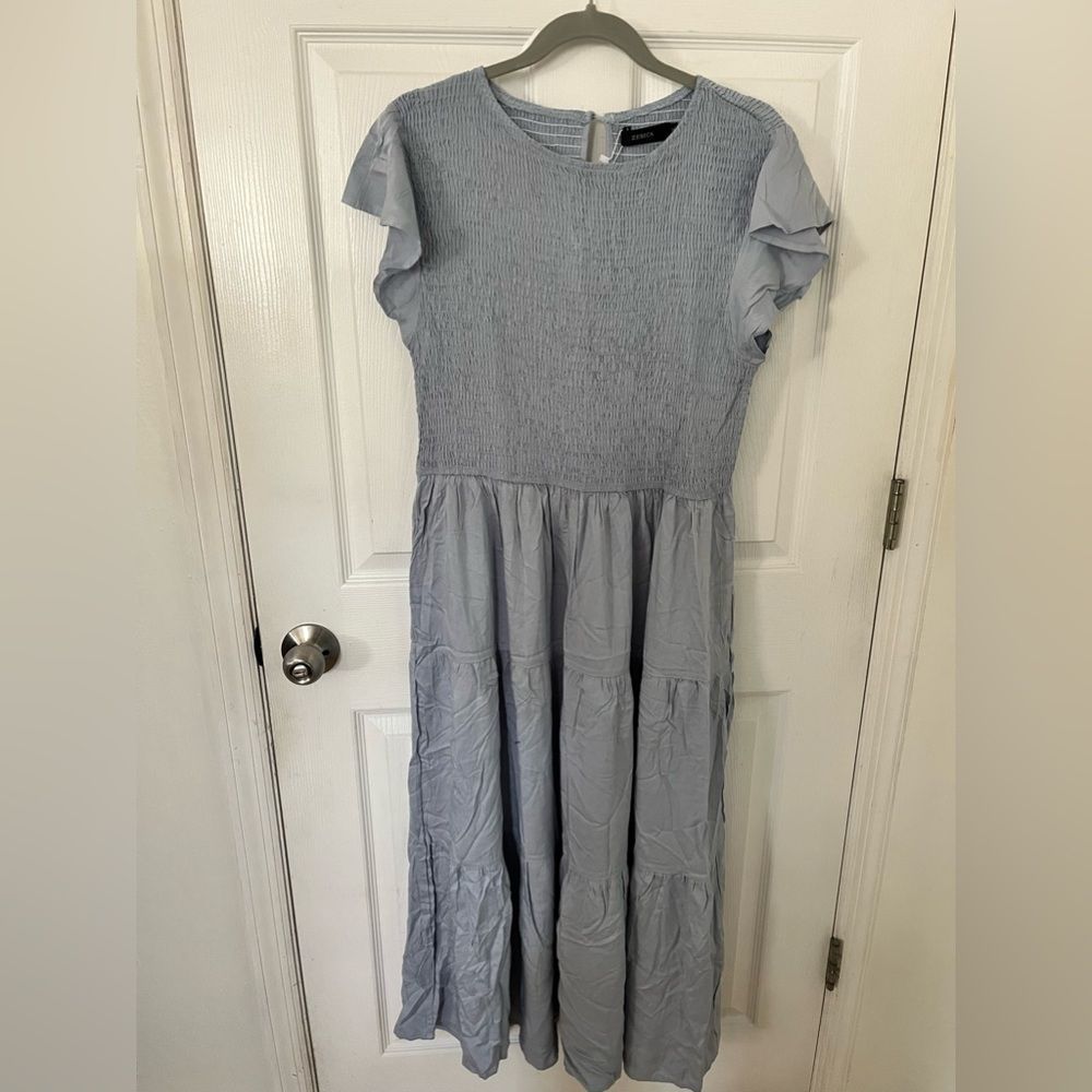 Elegant Blue Women's Dress